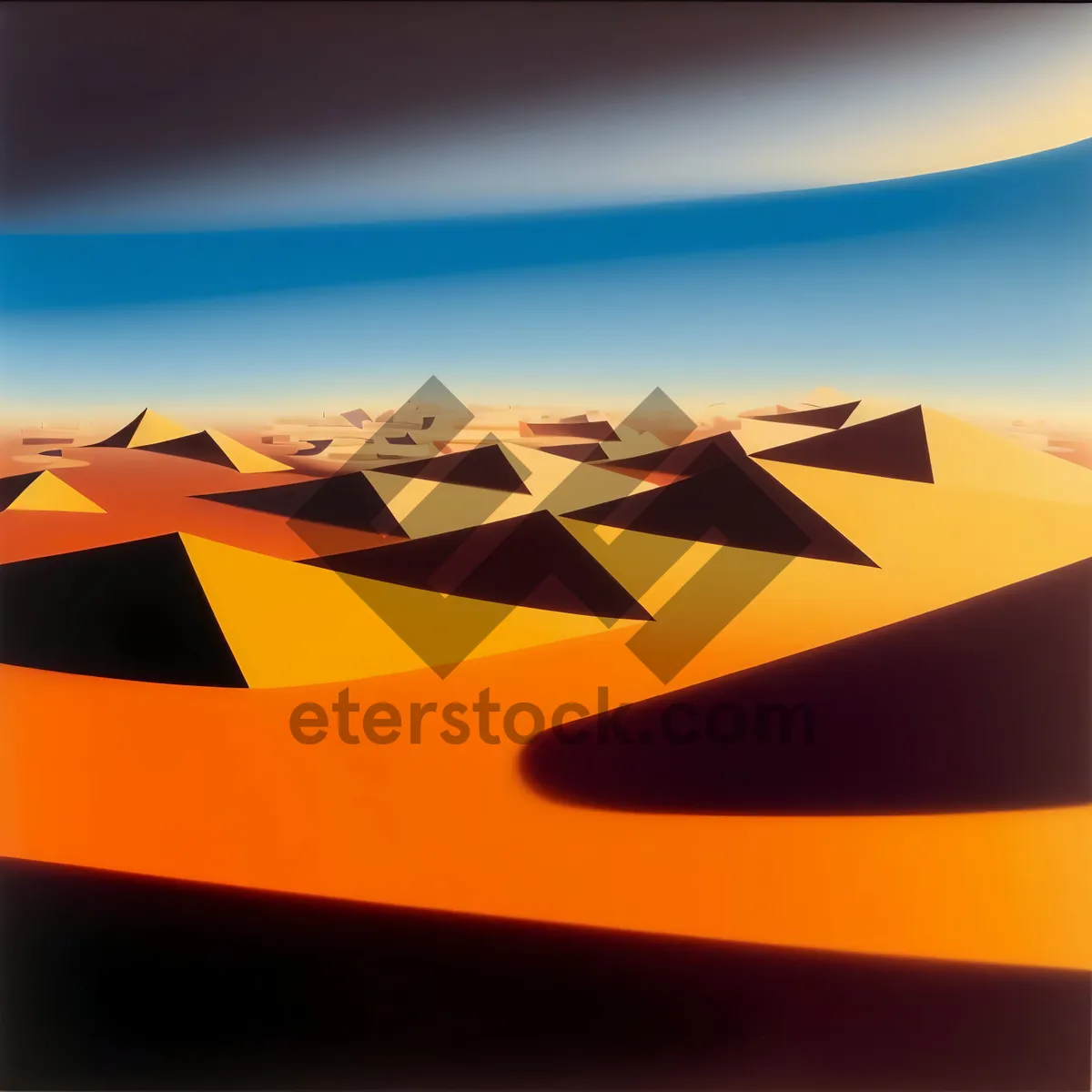 Picture of Pyramid of Light: Desert Serenity in 3D