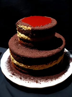 Stack of Chocolate pastries with Sombrero-shaped Hats