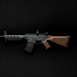 Advanced Metal Assault Rifle - High-Powered Automatic Firearm