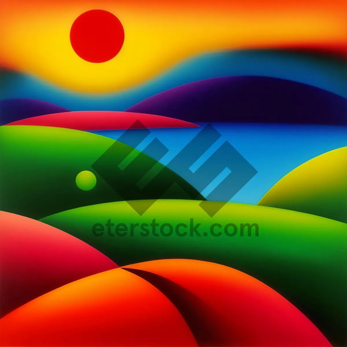 Picture of Vibrant Colorful Wave Design