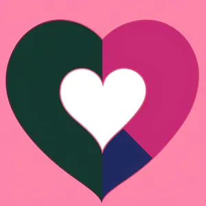 Valentine's Day Love Icon: Romantic Heart Design
