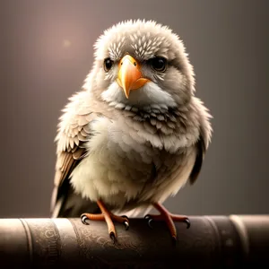 Brown Sparrow with Piercing Eagle-like Eyes