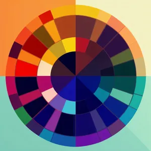 Colorful Mosaic Circle Pattern: Modern Graphic Art