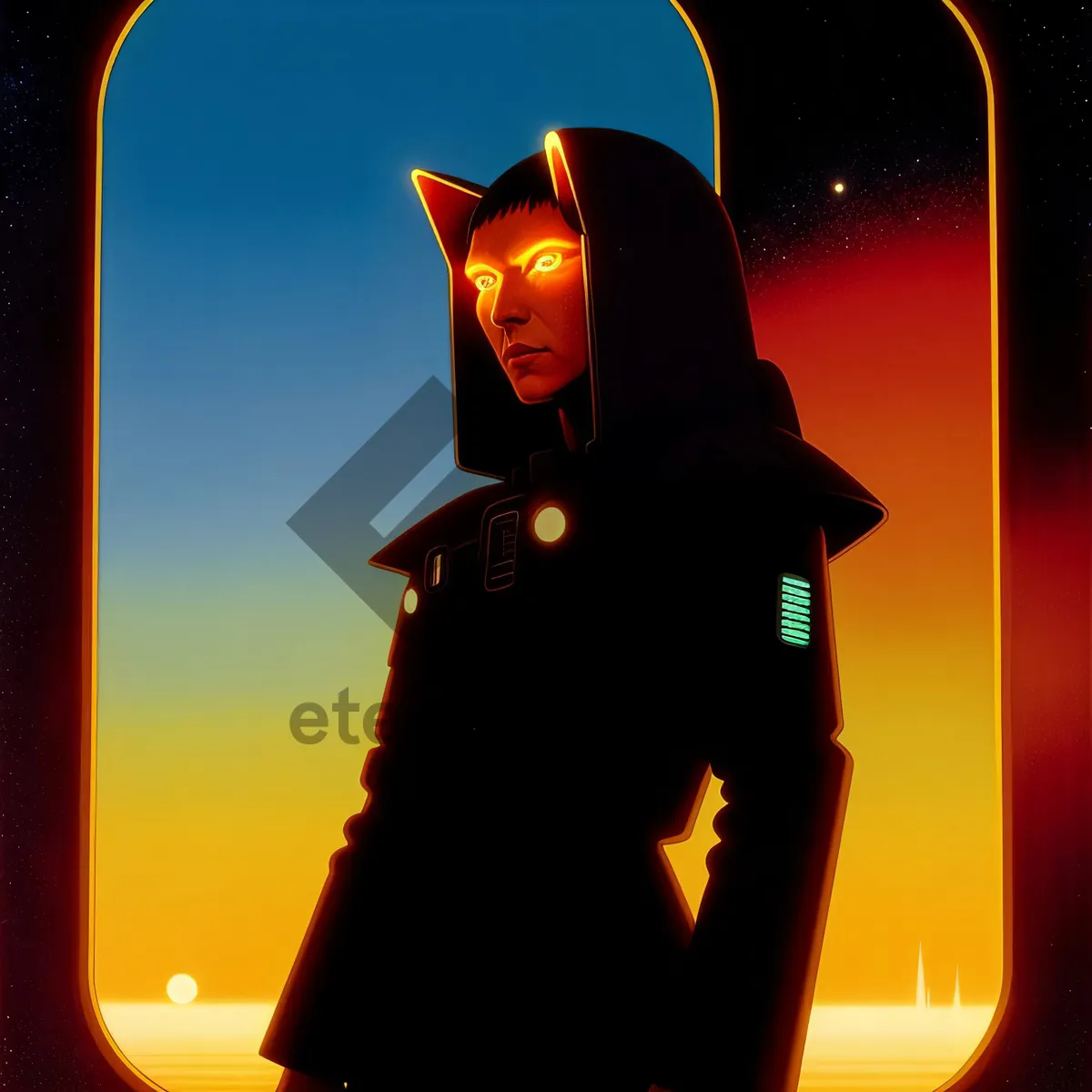 Picture of Mysterious Figure: Dark Silhouette of a Person