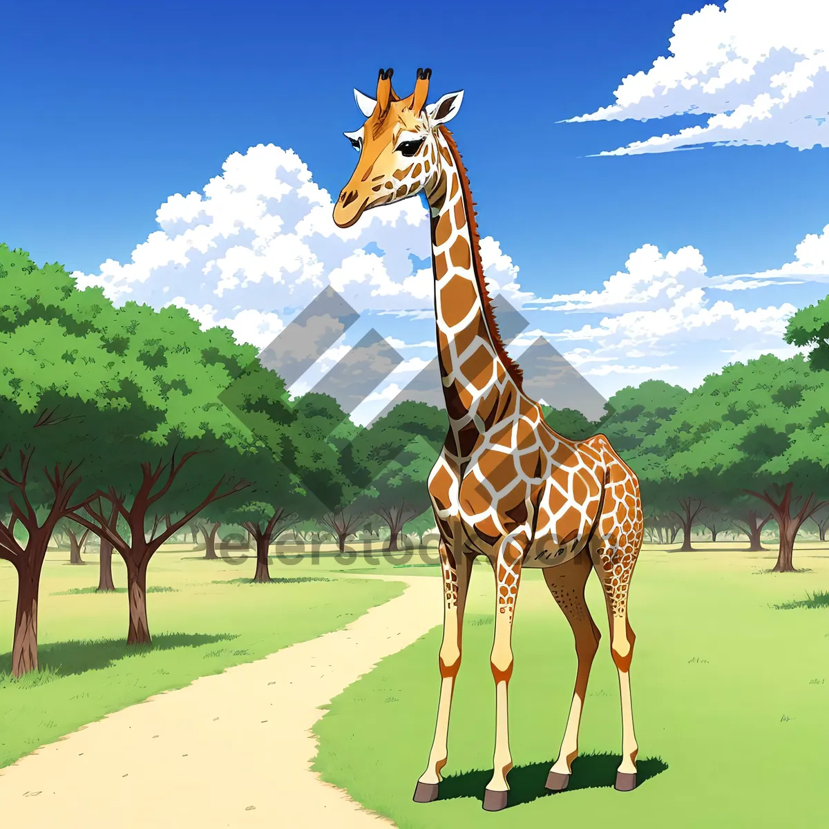 Picture of Graceful Safari Giraffe in the Wild