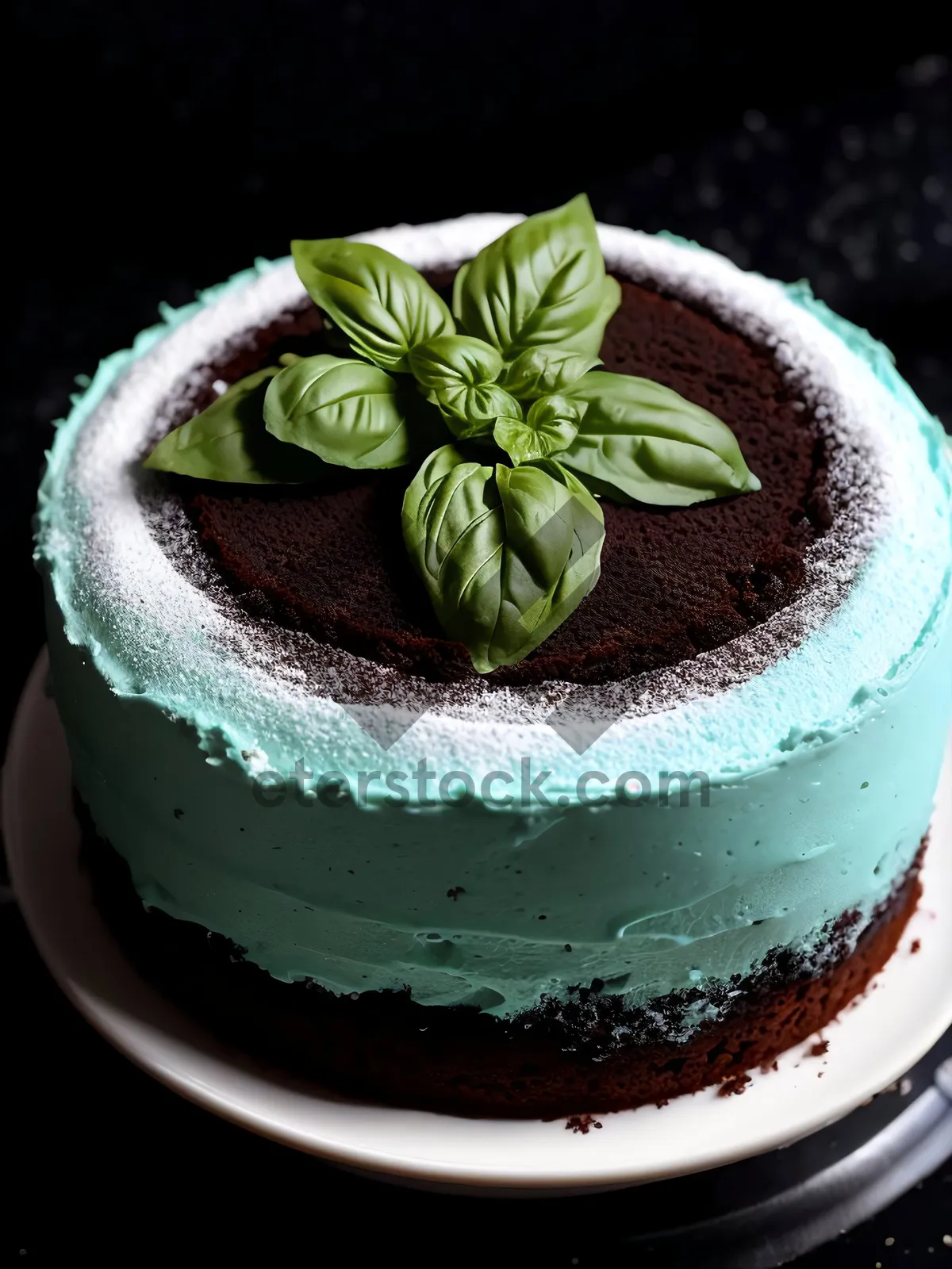 Picture of Delicious Fruit Cream Cake in Pot