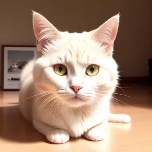 Curious Kitty with Playful, Adorable Eyes