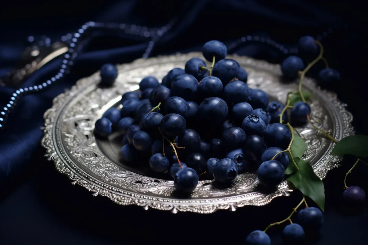 Picture of Fresh and Juicy Berries in Vineyard