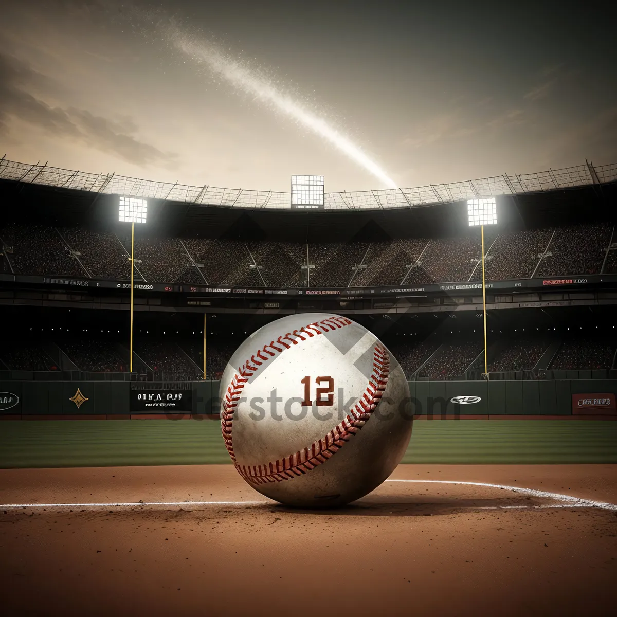 Picture of Baseball Glove on Green Grass