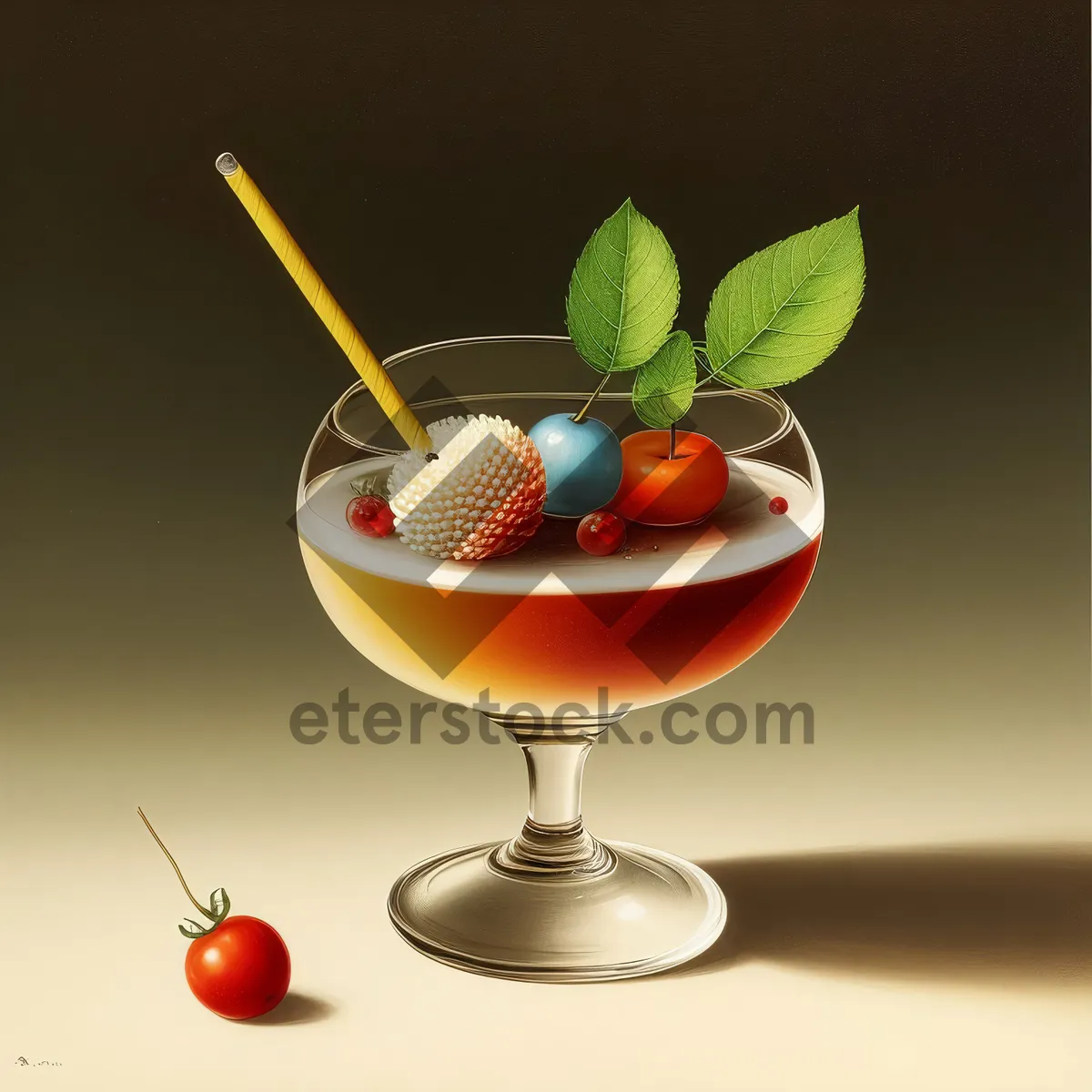 Picture of Refreshing Strawberry Summer Cocktail with Vitamin-Rich Berries
