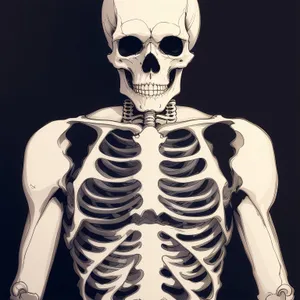 3D Male Skeleton with Spinal Anatomy