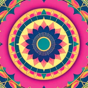 Arabesque Mosaic: Graphic Hippie Circle Pattern Wallpaper