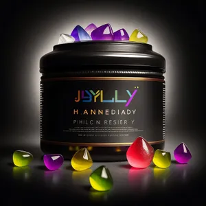 Vibrant Digital Jelly Art: Colorful Curves on Black