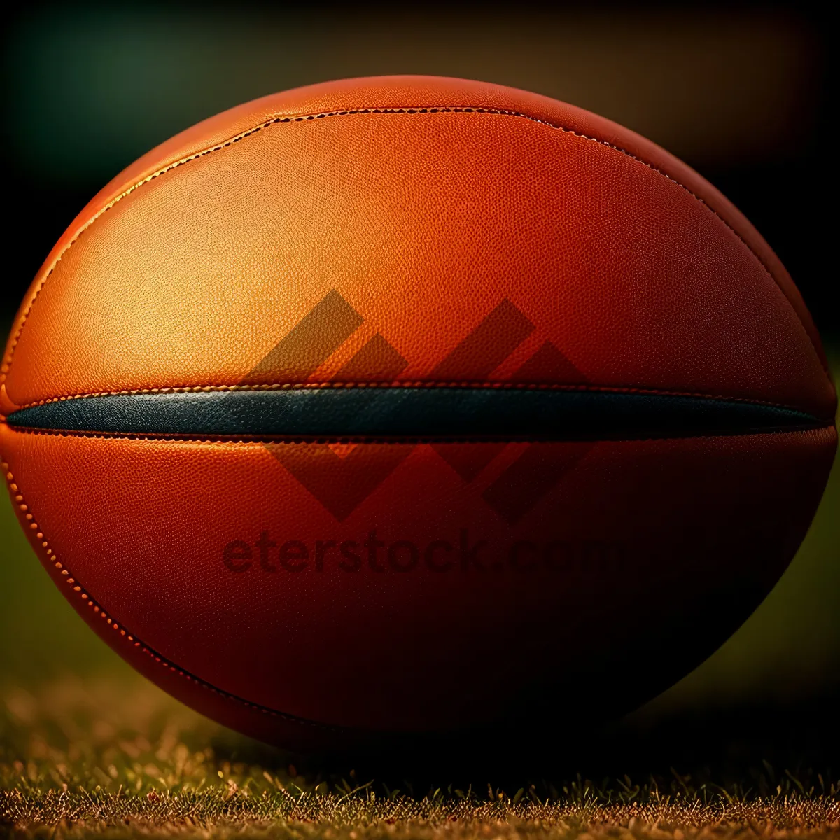 Picture of Orange Basketball Stitched Ball for Sport Games