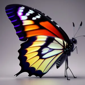 Colorful Monarch Butterfly with Delicate Wings