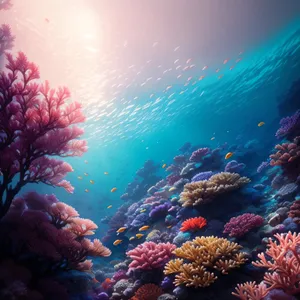 Colorful Coral Reef Life Beneath the Sea