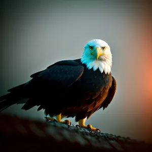 Bald Eagle with Vibrant Feathers in Nature