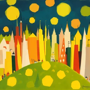 Rainbow Shuttlecock Drawing with Colorful Crayons