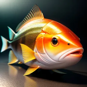 Gorgeous Orange Goldfish Swimming in Aquarium