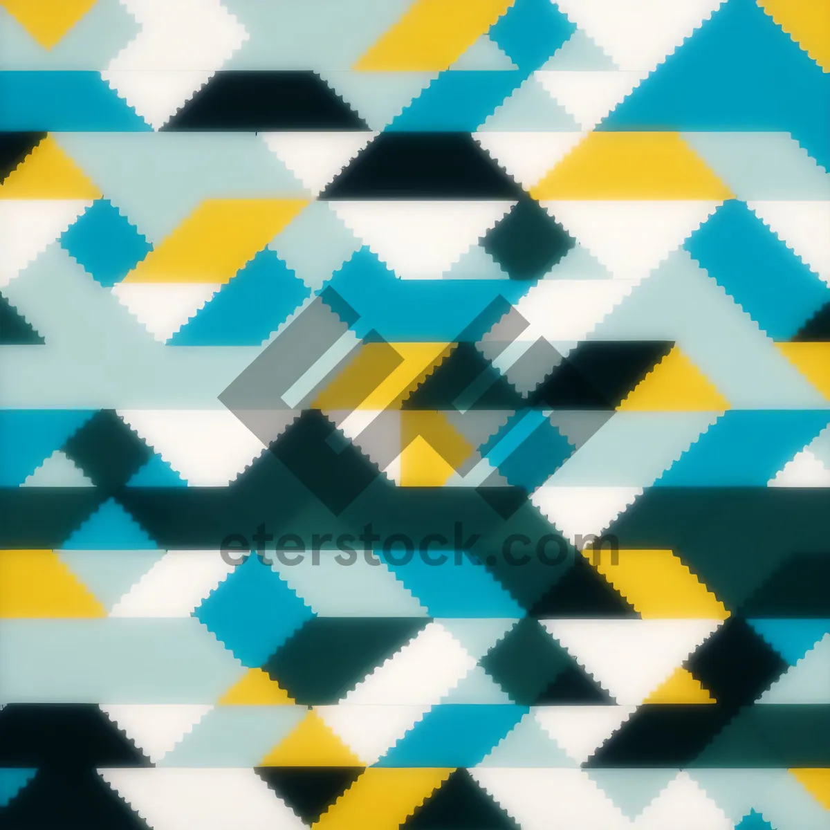 Picture of Modern geometric checkered tile pattern in colorful hues