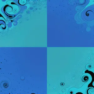 Floral Water Bubble Splash: Retro Grunge Design