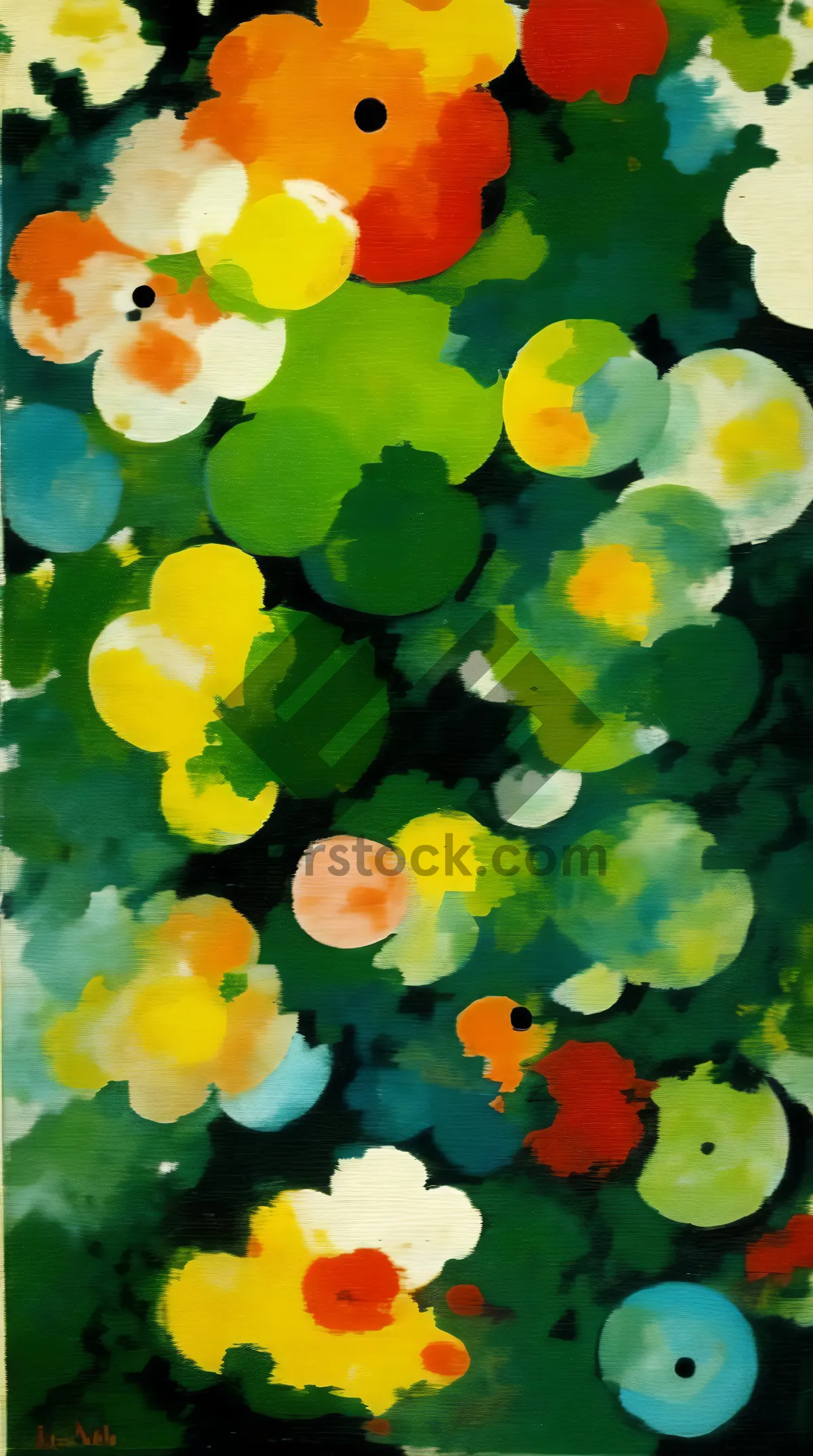 Picture of Bright Nasturtium Garden: Colorful Flower Decoration