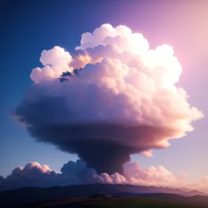Serenity in the Sky: A Glorious Cloudscape Bathed in Sunlight