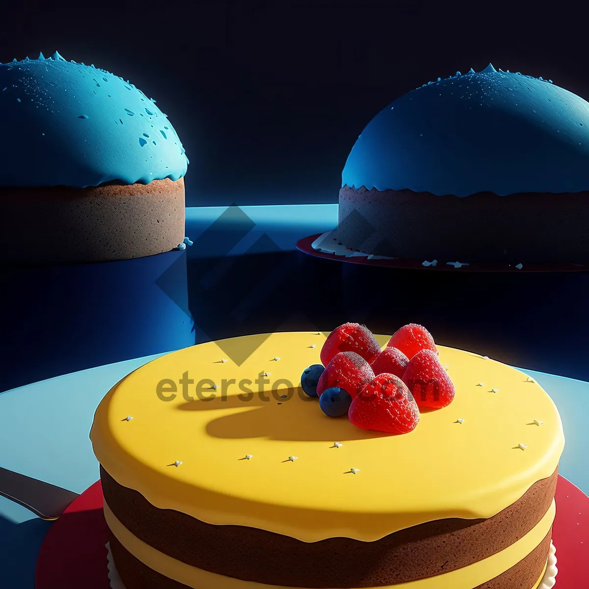 Picture of Delicious Cake Planet with Ice Cream Sphere