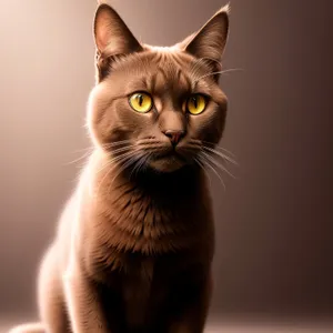 Charming Domestic Kitty with Fluffy Gray Fur