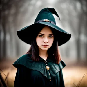 Happy Smiling Lady with Stylish Cowboy Hat