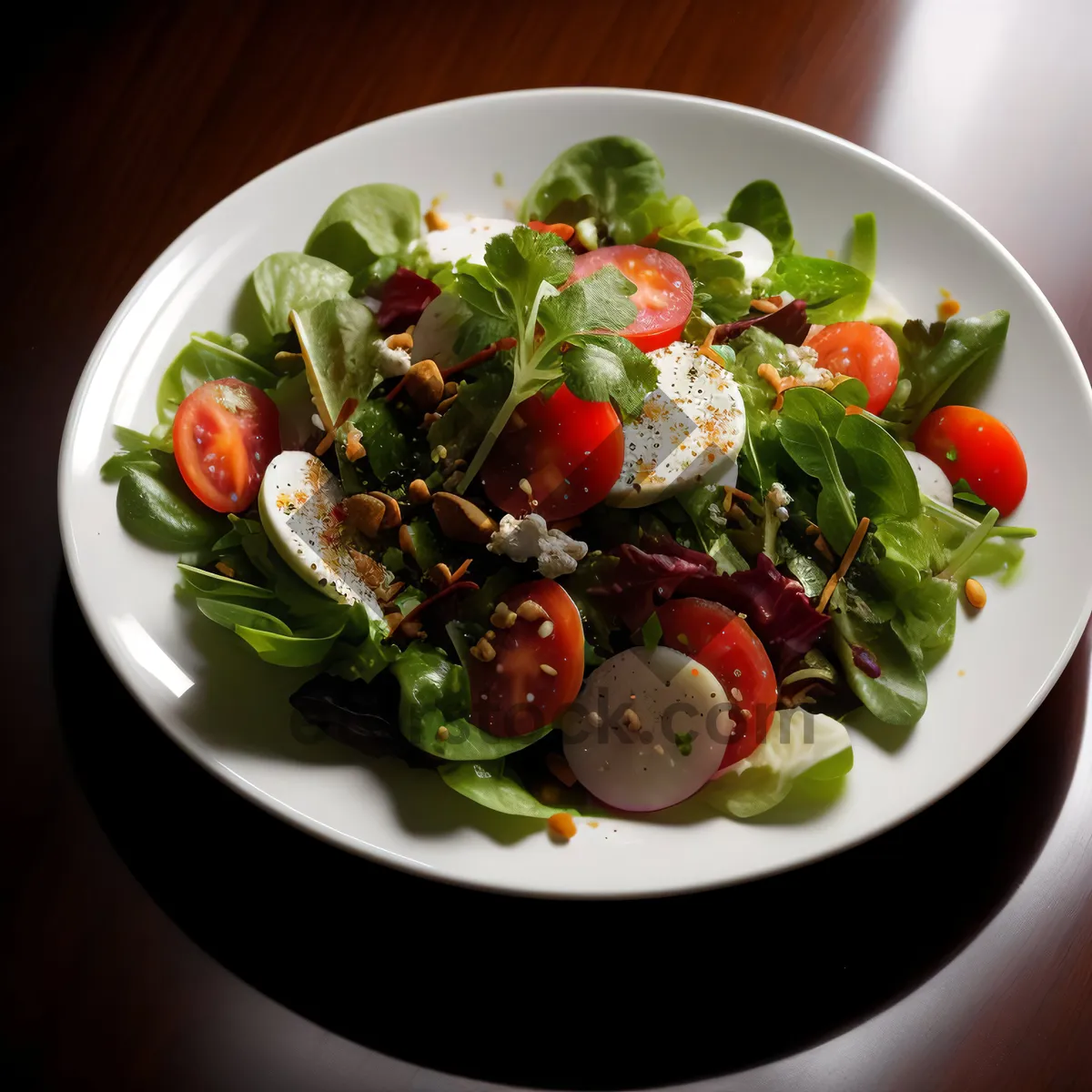 Picture of Fresh and Delicious Vegetable Salad with Cheese