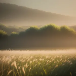 Golden Fields Embracing the Rural Sky