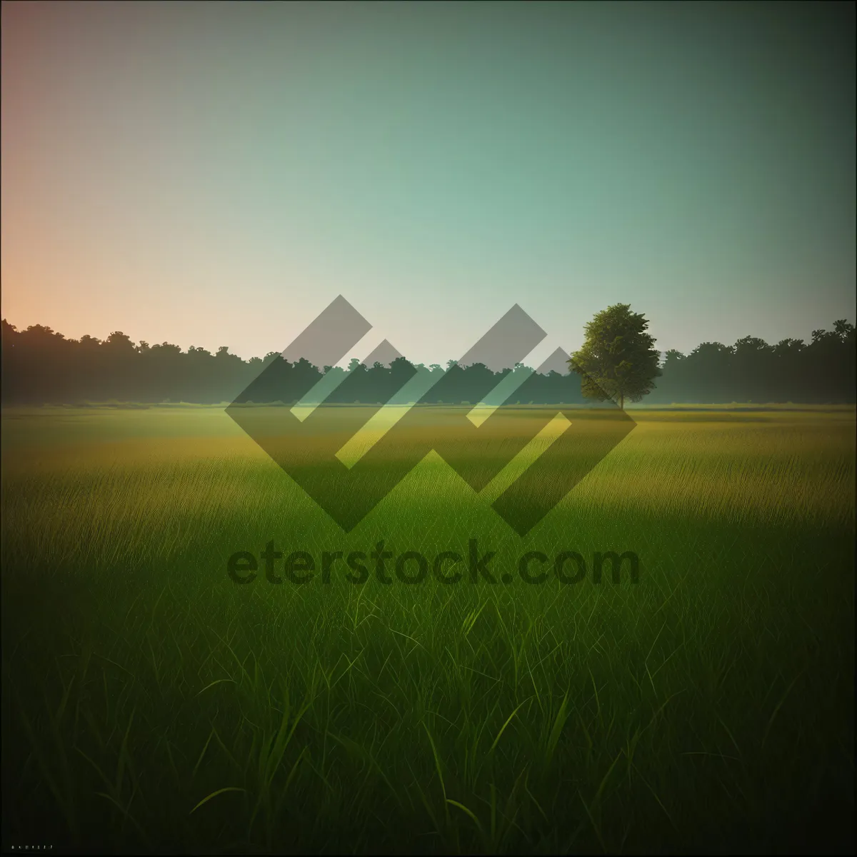 Picture of Majestic Sunset Over Tranquil Lake