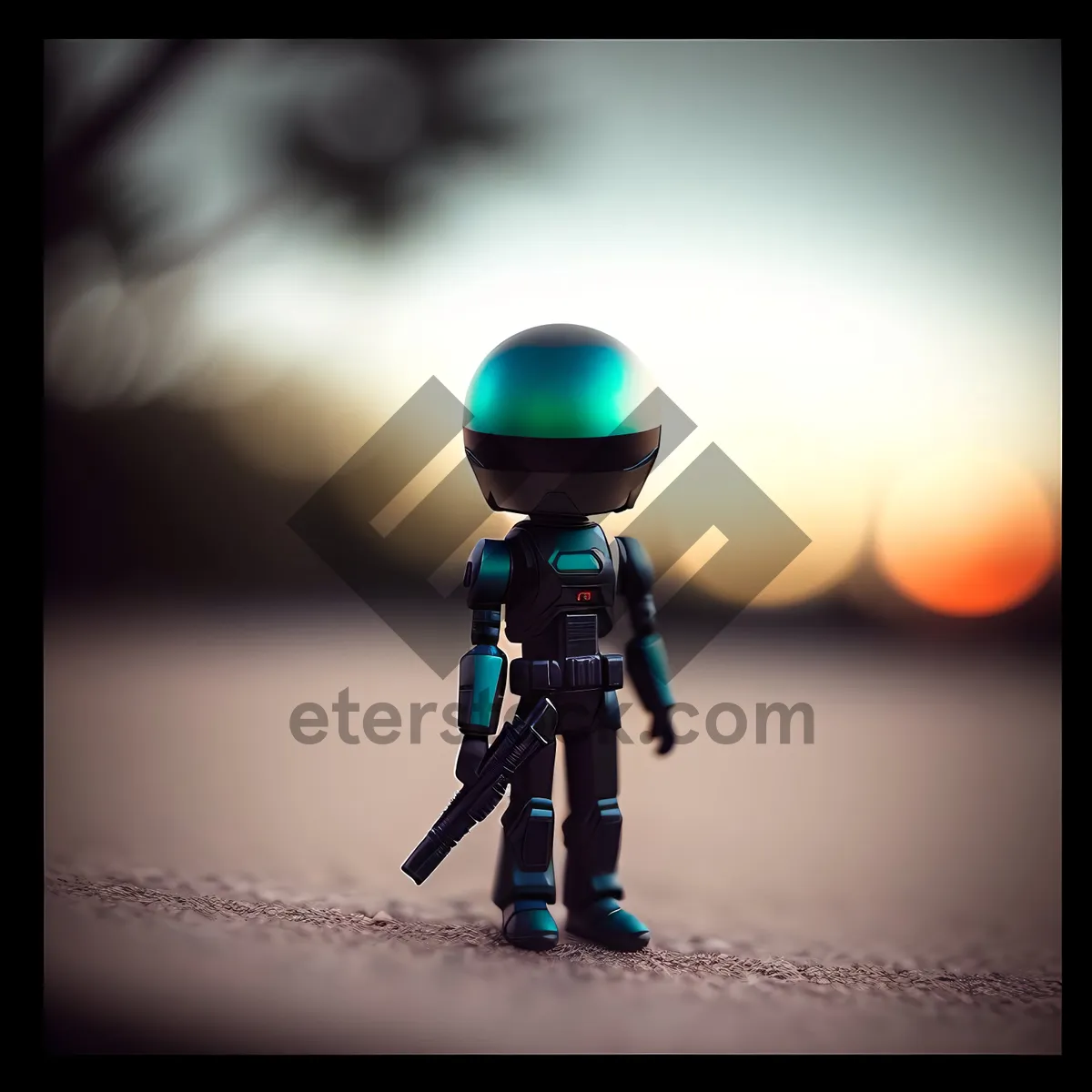 Picture of 3D Silhouette Man in Sports Competition