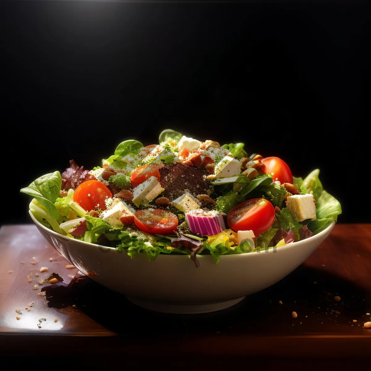 Picture of Healthy Vegetarian Salad with Fresh Ingredients