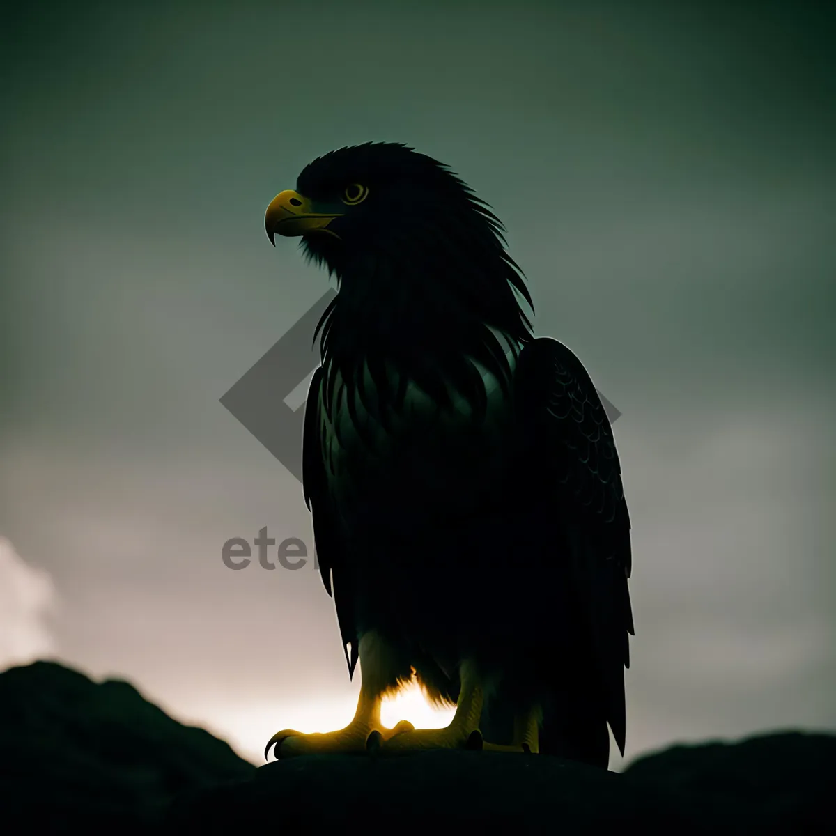 Picture of Majestic Wild Eagle's Piercing Yellow Beak