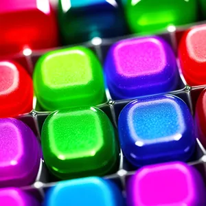 Colorful Jelly Button Design