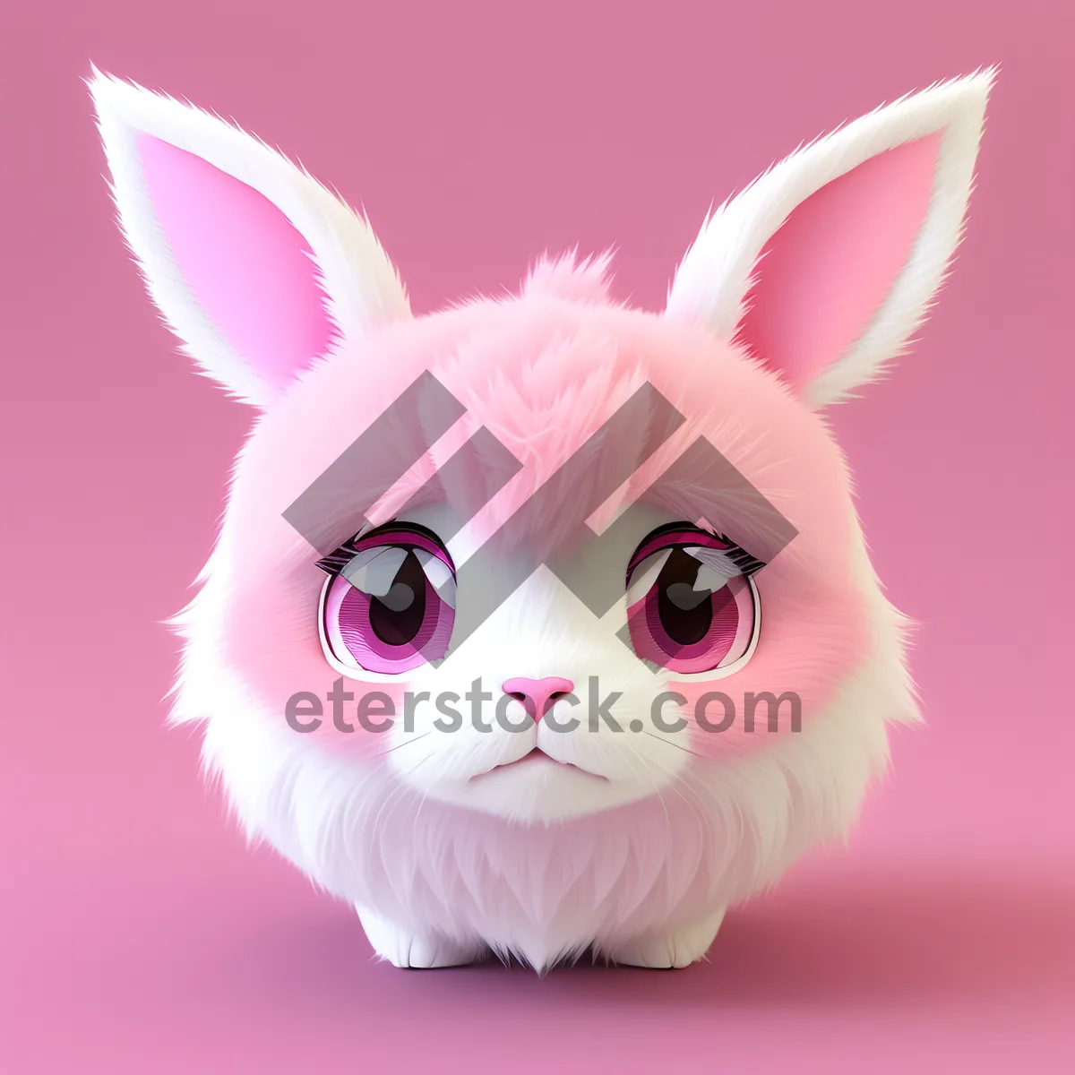 Picture of Cute Kitty in Fun Cartoon Bunny Ears