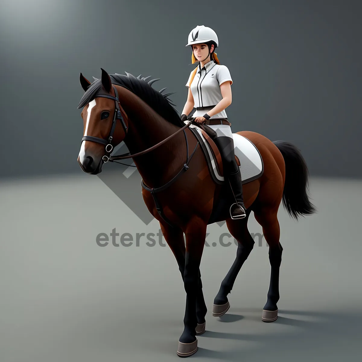Picture of Stallion Harness: Supportive Equipment for Thoroughbred Equestrian Horse