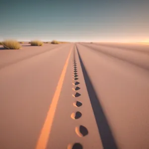 Dune Motion: Desert Road Horizon Graphic Design