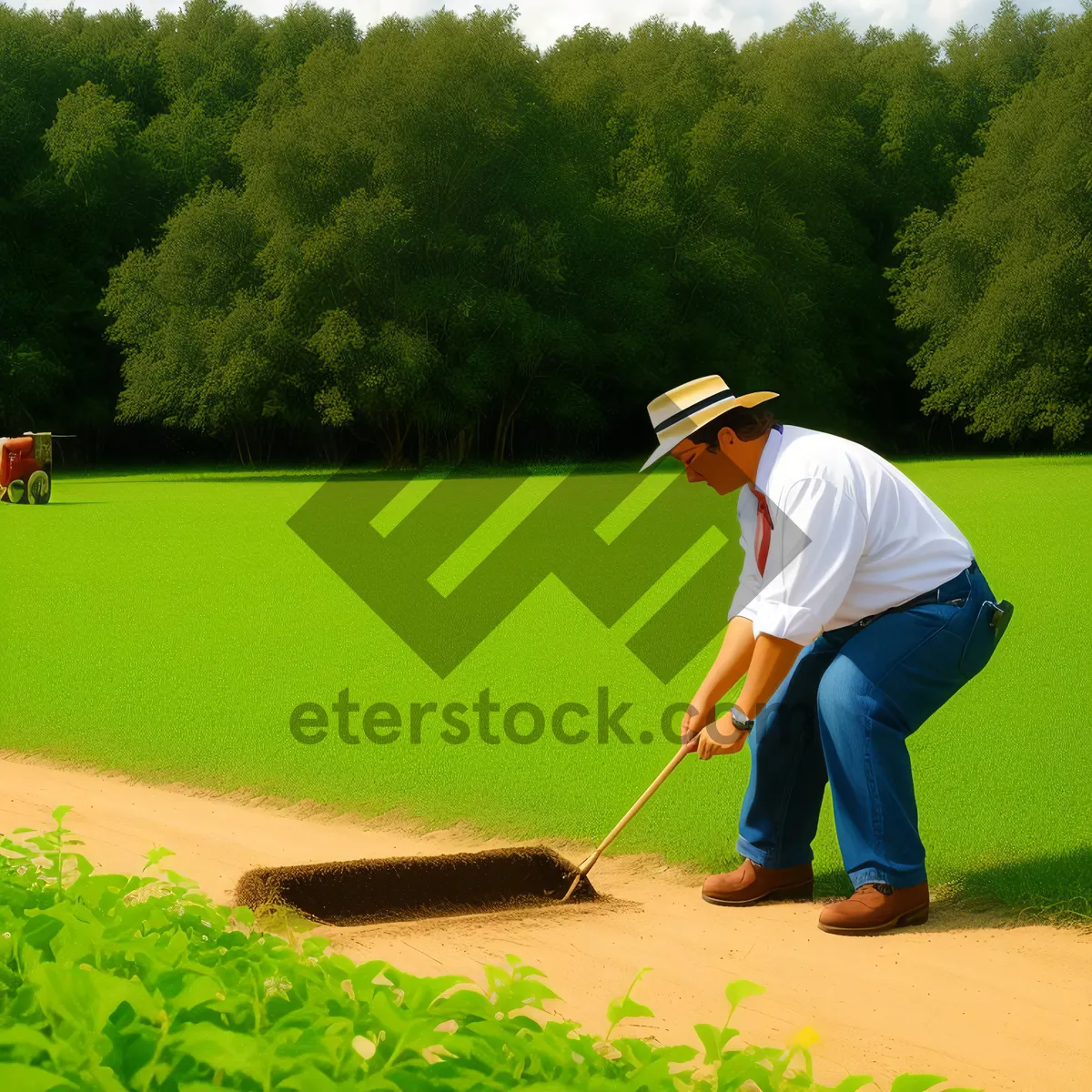 Picture of Focused golfer teeing off on green"
"Powerful golf swing with iron club"
"Golf ball on lush fairway"
"Golfer preparing to putt on green"
"Golfer in action on golf course