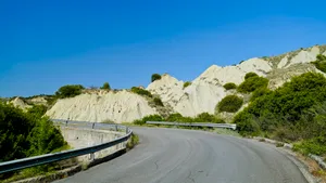 Scenic Mountain Road in Summer Landscape