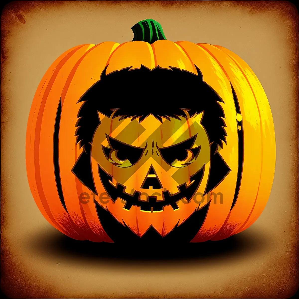 Picture of Glowing Jack-o'-Lantern Pumpkin Face