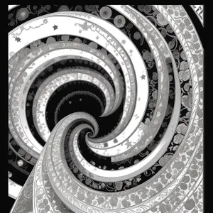 Digital Spiral: Dynamic Fractal Design with Textured Coil Structure