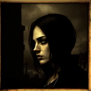 Seductively Stunning Portrait of Attractive Brunette Model