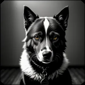 Adorable Border Collie Shepherd Dog Portrait