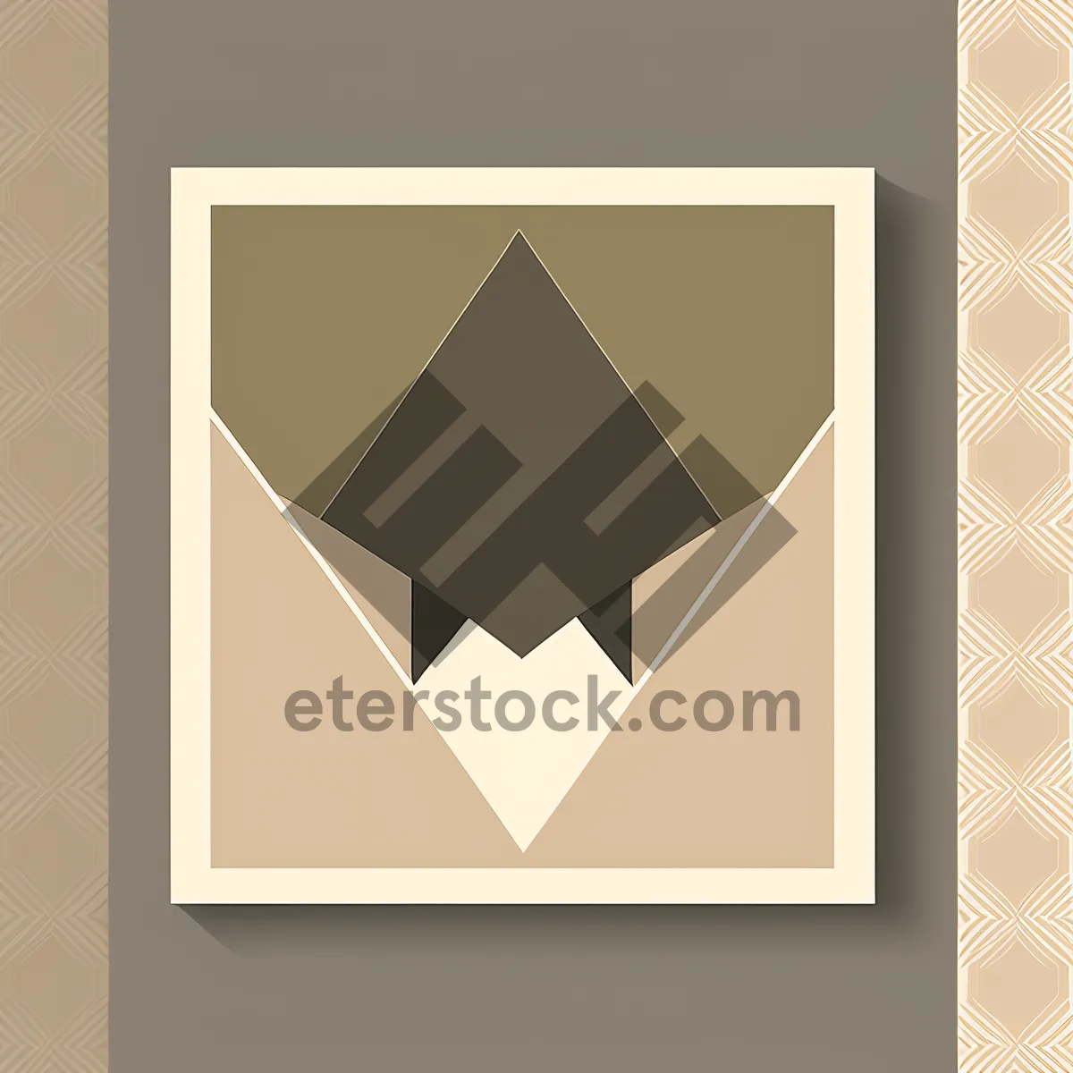 Picture of Blank Heraldic Card Design with Paper Frame and Box