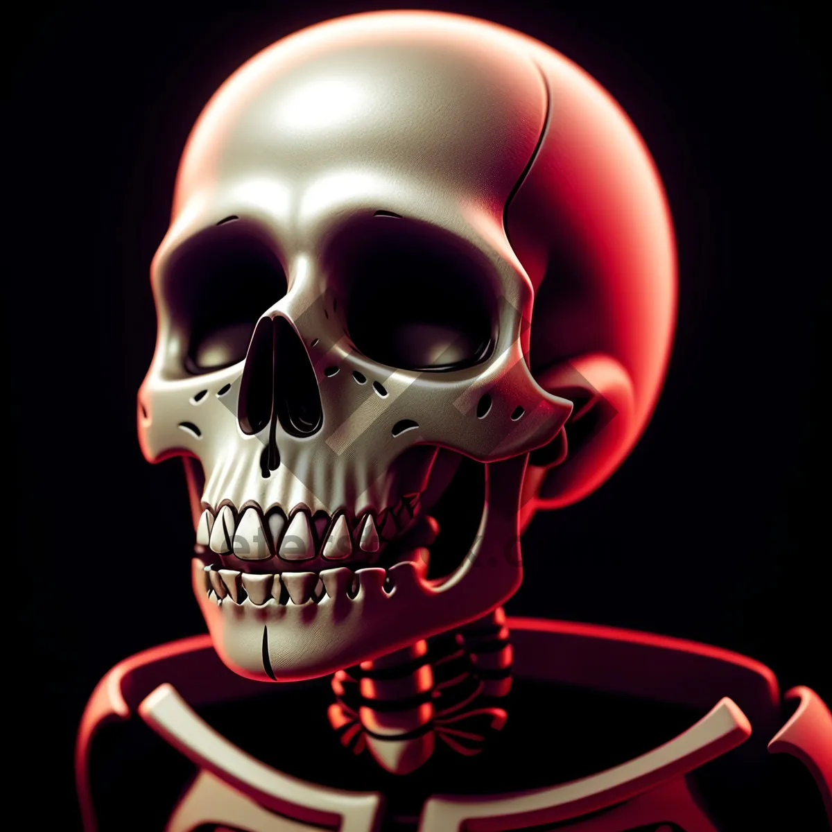 Picture of Spooky Pirate Skull on Dead Man's Bones