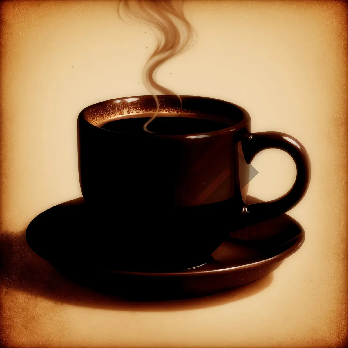 Picture of Coffee Mug with Saucer: Morning Caffeine Boost