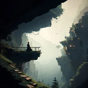 Serene Seascape: A Majestic Ship Sailing Amidst Captivating Landscape
